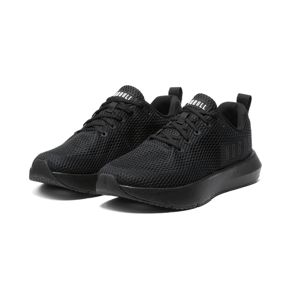Men's Triple Black Drive Mesh Shoes Front Side Angle