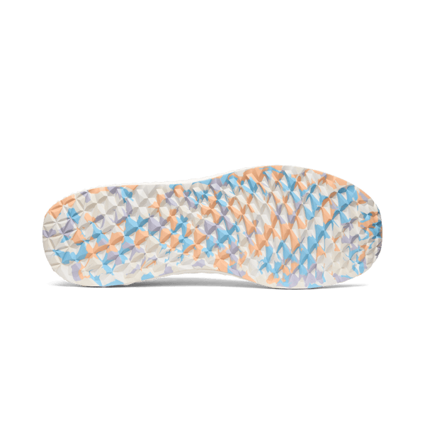 Men's White Peach Allday Knit Shoe Bottom Angle.