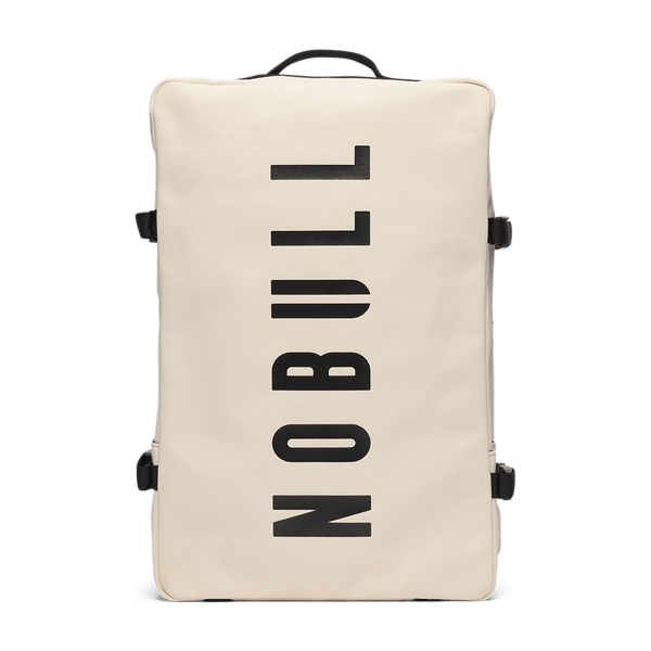 Ivory NOBULL Waxed Canvas Duffleback Front Angle