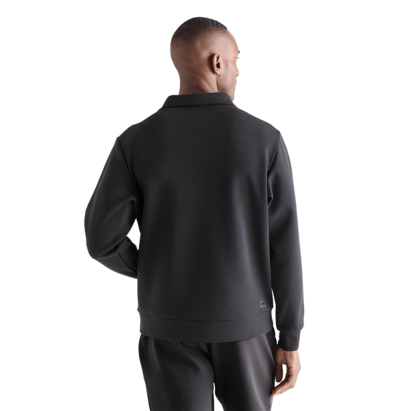 Men's Black Allday Elements 1/4 Zip Back Angle