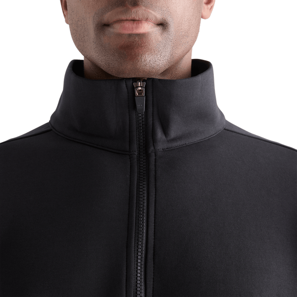 Men's Black Allday Elements 1/4 Zip Collar Angle
