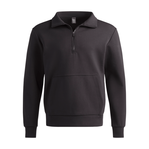 Men's Black Allday Elements 1/4 Zip Silhouette Angle
