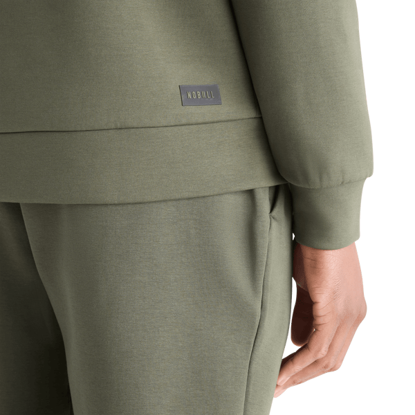 Men's Dark Army Allday Elements 1/4 Zip NOBULL Angle