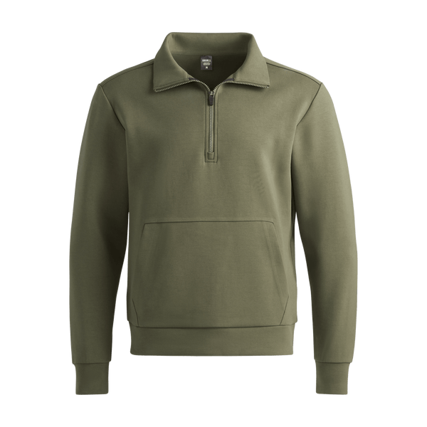 Men's Dark Army Allday Elements 1/4 Zip Silhouette Angle