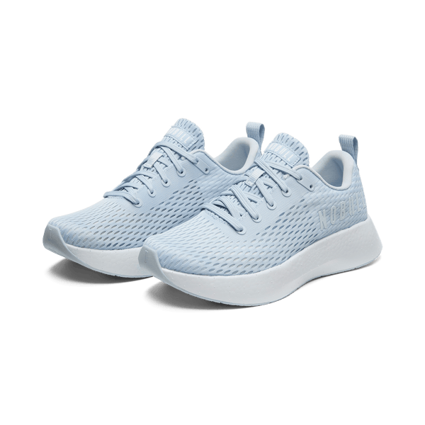 Blue Mist Journey Shoe Front Side Angle.