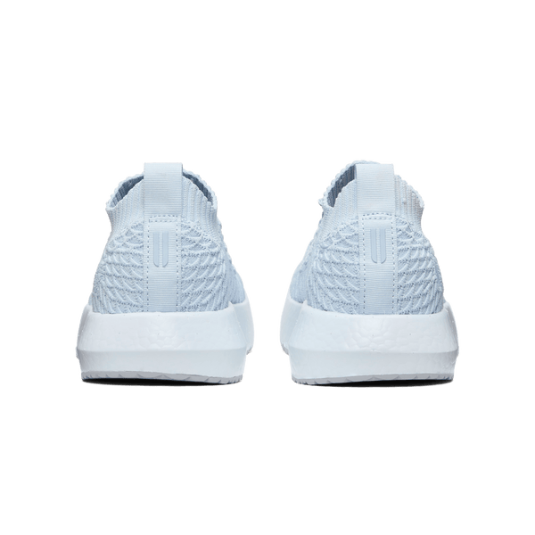 Blue Mist Drive Knit Shoe Back Angle.