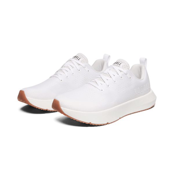 White Drive Ripstop Shoes Front Side Angle.