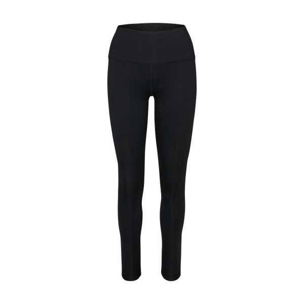 Women's Black Matte High-Rise Matte Tight 25" Silhouette Angle