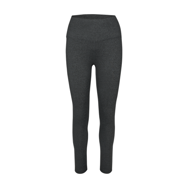 Women's Charcoal Heather Matte High-Rise Matte Tight 25" Silhouette Angle