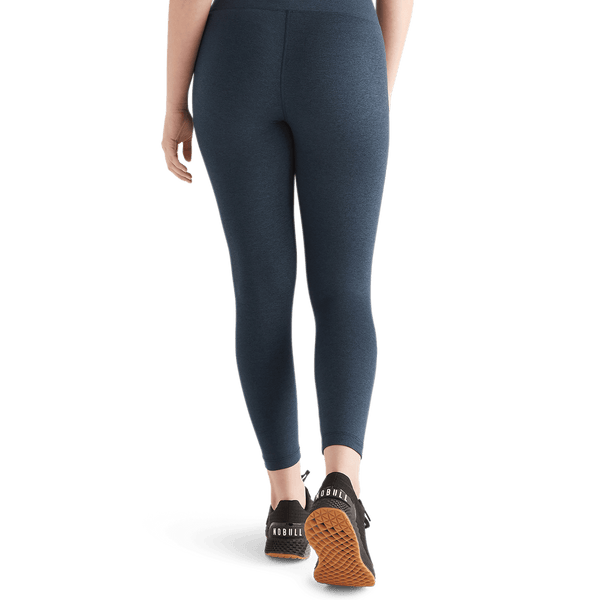 Women's Midnight Heather Matte High-Rise Matte Tight 25" Back Angle