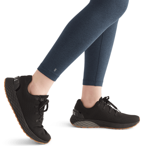 Women's Midnight Heather Matte High-Rise Matte Tight 25" Logo Angle