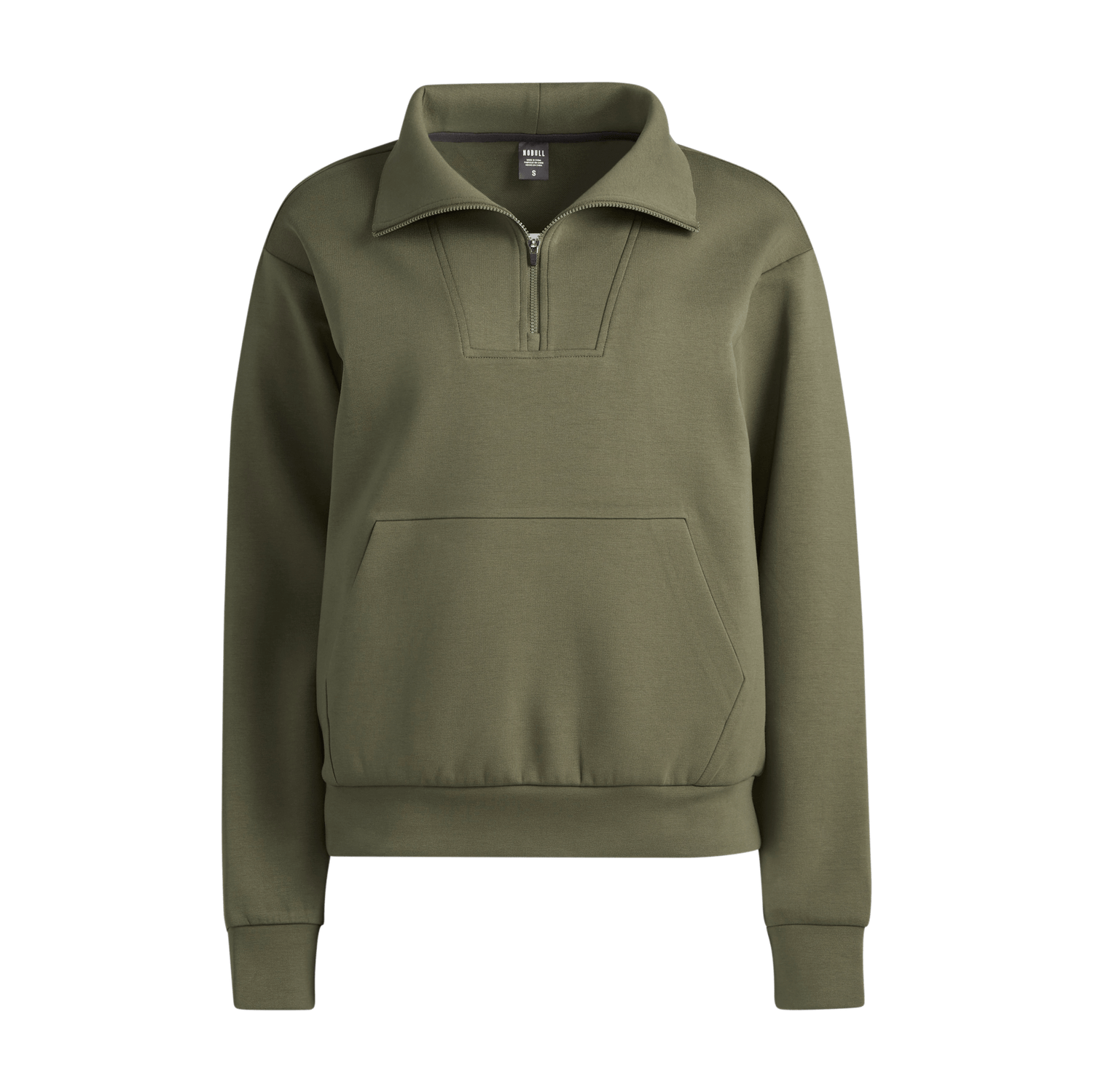 Women's Dark Army Allday Elements 1/4 Zip Silhouette Angle