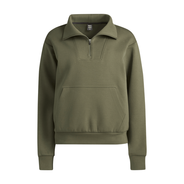 Women's Dark Army Allday Elements 1/4 Zip Silhouette Angle
