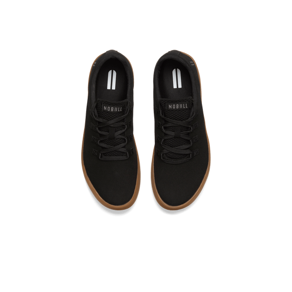 Black Gum Canvas Recs Shoes Above Angle