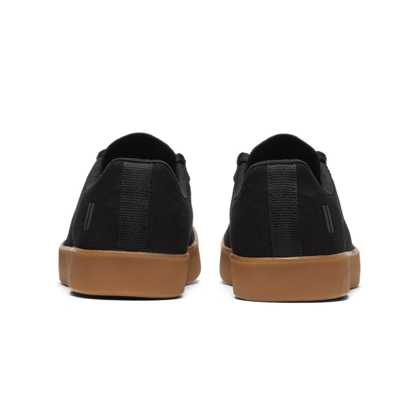 Black Gum Canvas Recs Shoes Back Angle