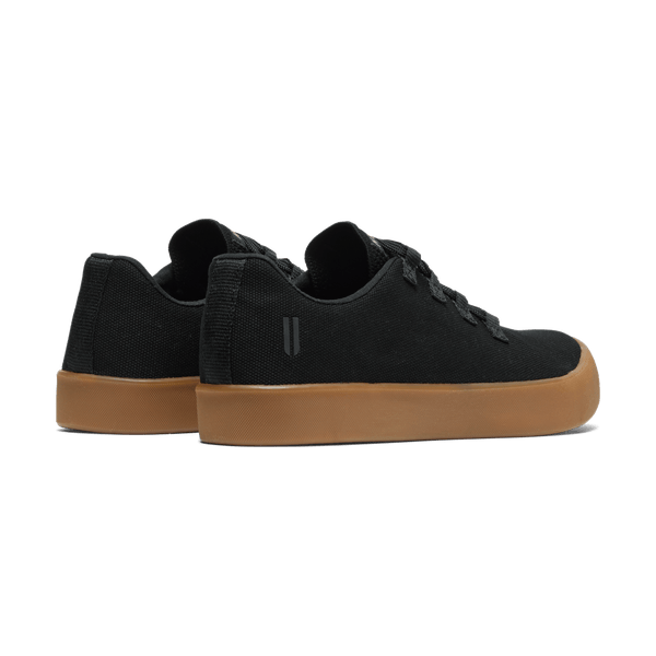 Black Gum Canvas Recs Shoes Back Side Angle