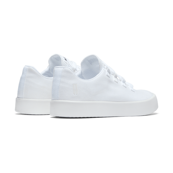 White Canvas Recs Shoes Back Side Angle