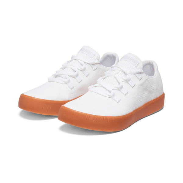 White Gum Canvas Recs Shoes Front Side Angle