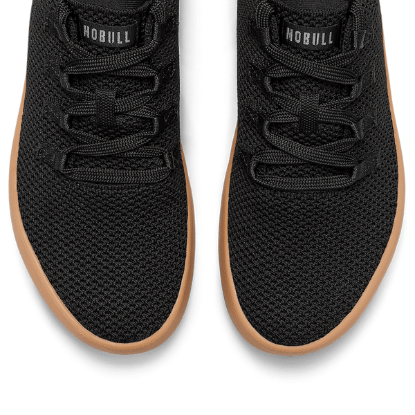 Women's Black Gum Recs Shoes Above Angle