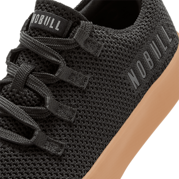 Women's Black Gum Recs Shoes Material Angle