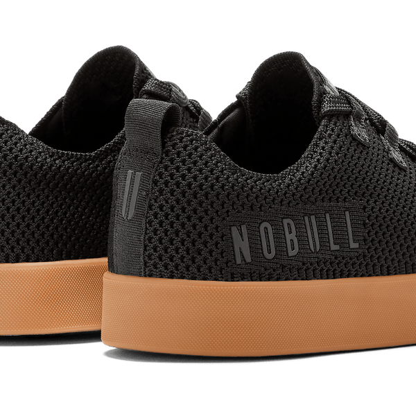 Women's Black Gum Recs Shoes Logo Angle