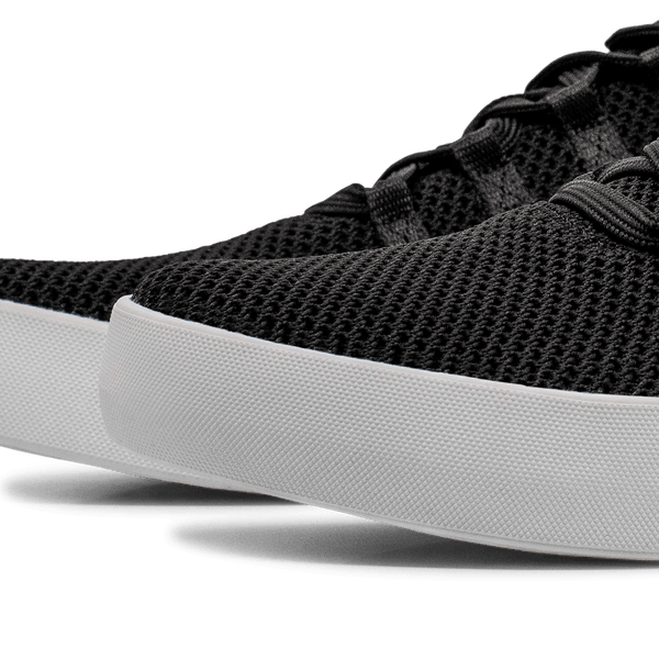 Men's Black White Recs Shoes Toe Box Angle