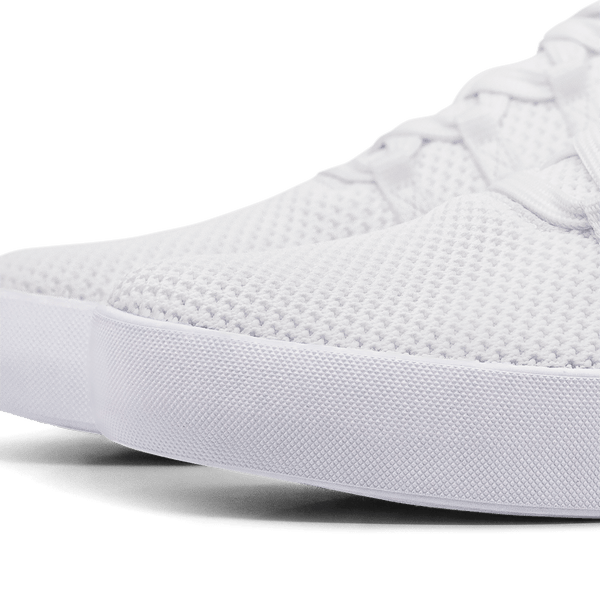 Men's White Recs Shoes Toe Box Angle