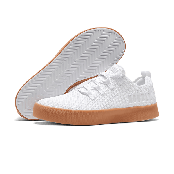 Women's White Gum Recs Shoes Angled