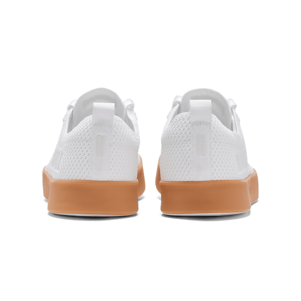 Men's White Gum Recs Shoes Back Angle