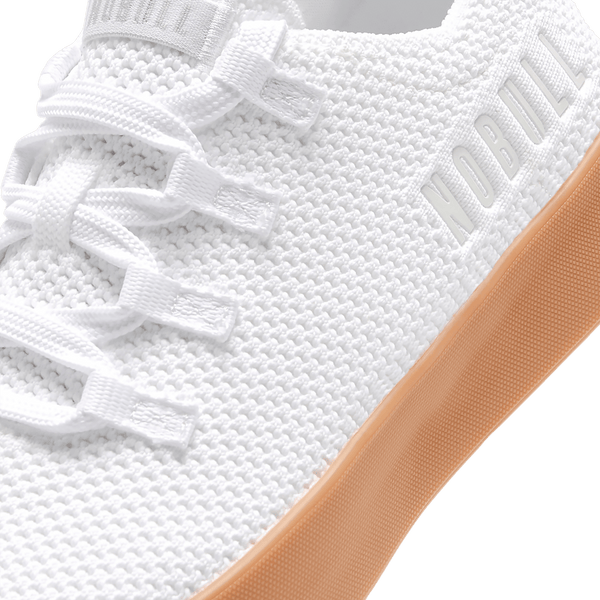 Women's White Gum Recs Shoes Material Angle