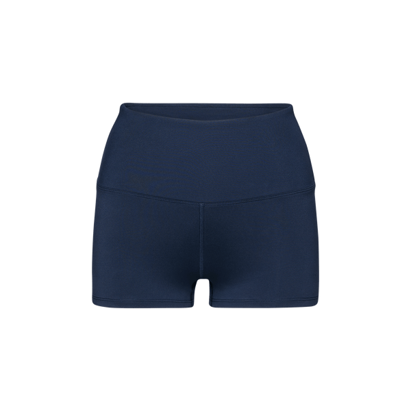 Women's Night Navy High-Rise Matte Short Silhouette Angle
