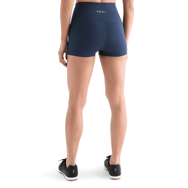 Women's Night Navy High-Rise Matte Short Back Angle