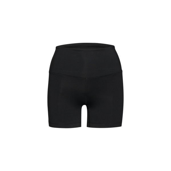Women's Matte Black High Rise Short Silhouette Angle