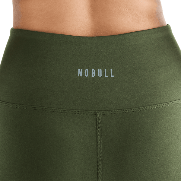 Women's Dark Army High-Rise Matte Short 4" NOBULL Angle
