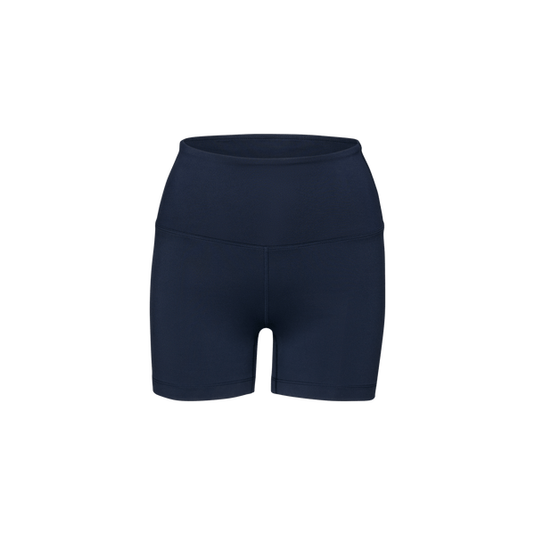 Women's Night Navy High-Rise Matte Short Silhouette Angle
