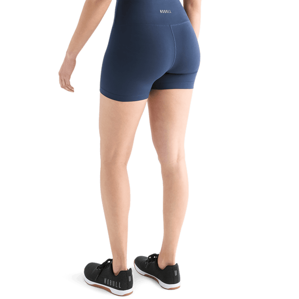 Women's Night Navy High-Rise Matte Short Back Angle