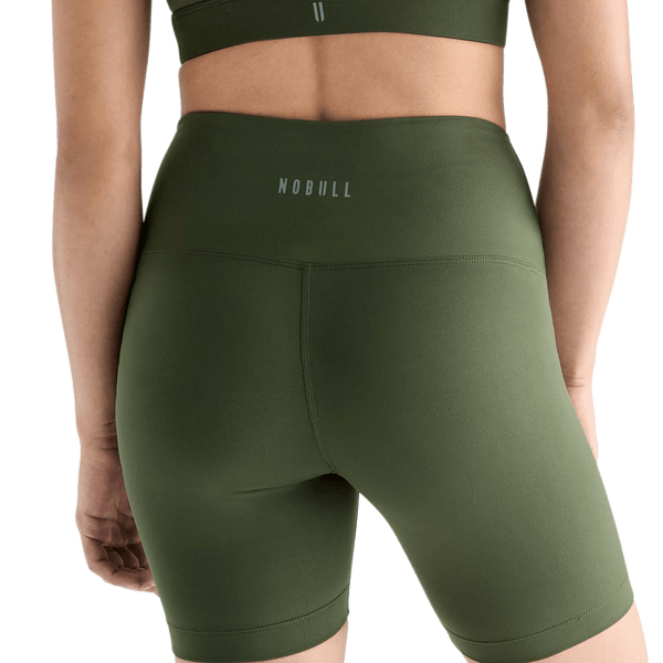 Women's Dark Army High-Rise Matte Short 6" NOBULL Angle