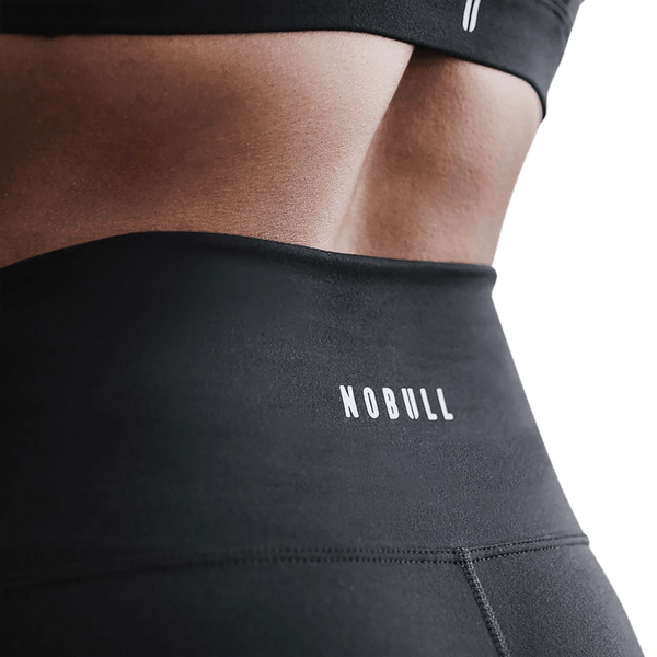 Women's Black Matte High-Rise Matte Short 6" NOBULL Angle