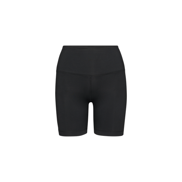 Women's Black Matte High-Rise Matte Short 6" Silhouette Angle