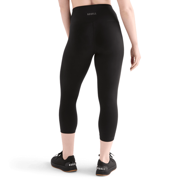 Women's Black High-Rise Matte Tight 21" Back Angle
