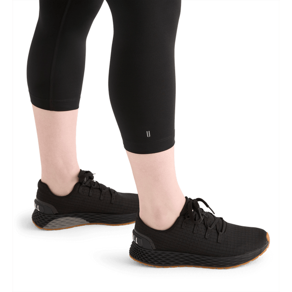 Women's Black High-Rise Matte Tight 21" Logo Angle