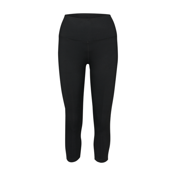 Women's Black High-Rise Matte Tight 21" Silhouette Angle