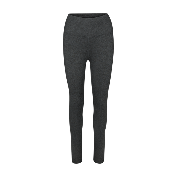 Women's Charcoal Heather Matte High-Rise Matte Tight 28" Silhouette Angle