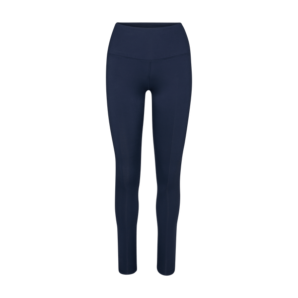 Women's Night Navy High-Rise Matte Tight 28" Silhouette Angle