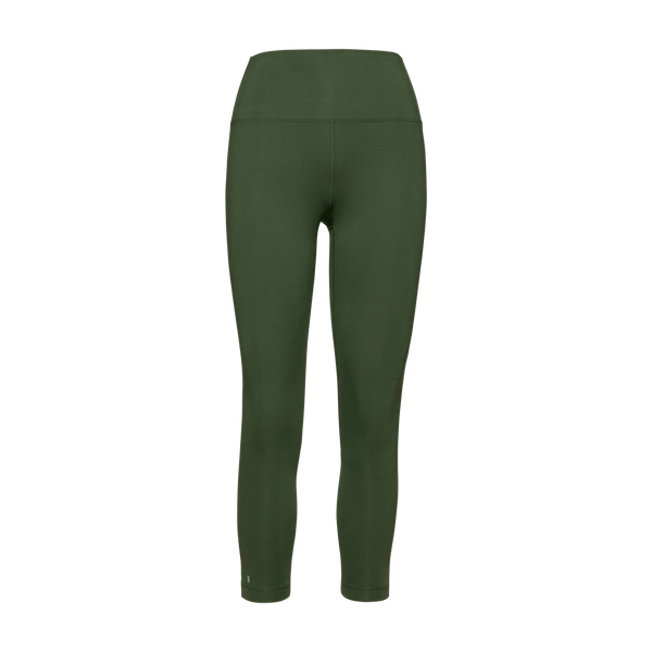 Women's Dark Army High-Rise Matte Tight 25" Silhouette Angle