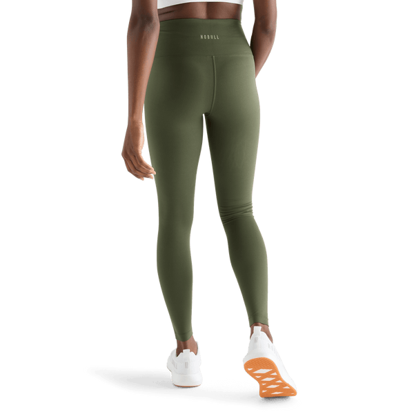 Women's Dark Army High-Rise Matte Tight 28" Back Angle