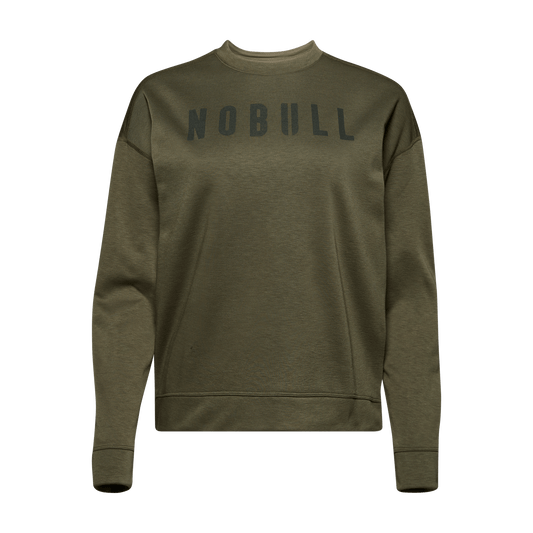 
                        Women's Army Green NOBULL Crew Sweatshirt Silhouette Angle
                      