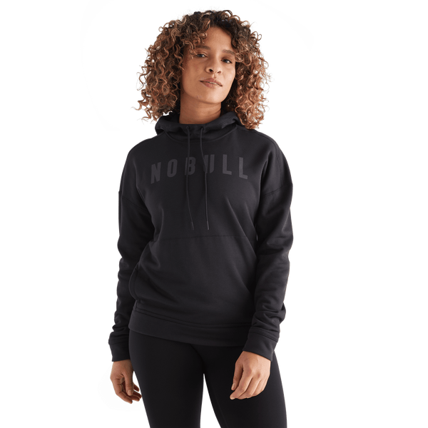 Women's Black NOBULL Hoodie Front Angle