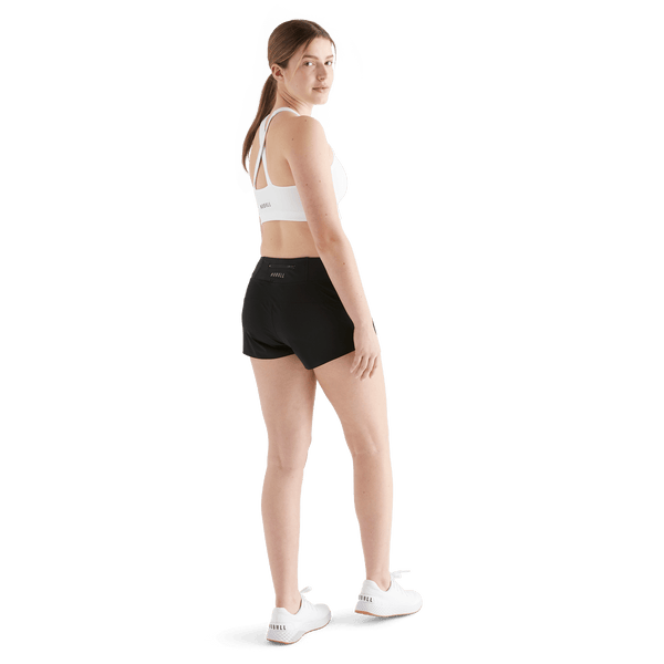 Women's Black Pace Short 3" Back Full Body Angle