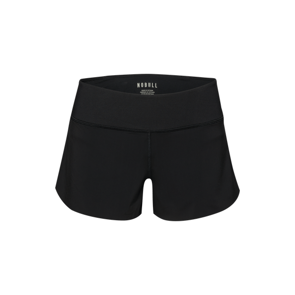 Women's Black Pace Short 3" Silhouette Angle